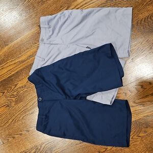 Boys Size 14 Under Armour Navy Blue And Grey Golf Shorts